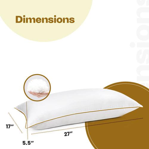 Super-Soft & Fluffy Microfiber Sleeping Pillow with Piping (Hotel Pillow)