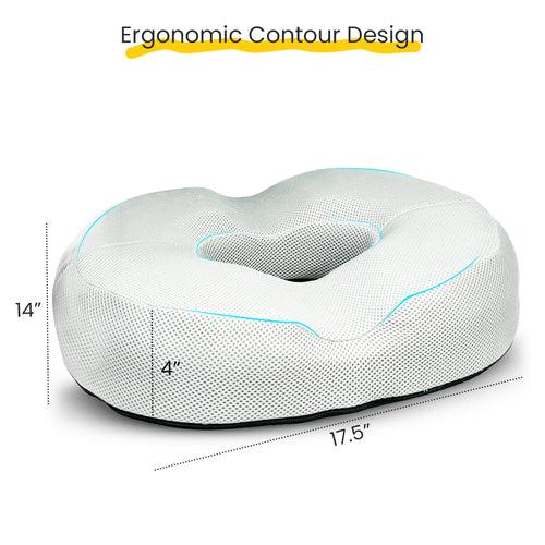 Orthopedic Memory Foam Donut Seat Cushion with Cooling Gel