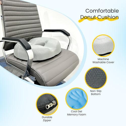 Orthopedic Memory Foam Donut Seat Cushion with Cooling Gel