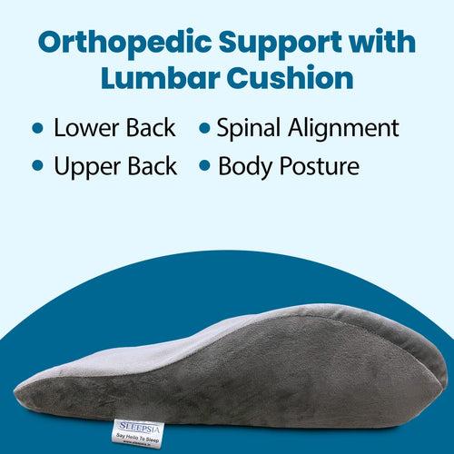 Orthopedic Memory Foam Lumbar Support Backrest Cushion with Cooling Gel