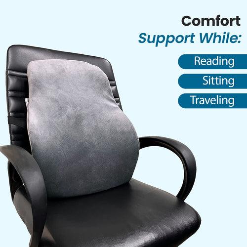 Orthopedic Memory Foam Lumbar Support Backrest Cushion with Ventilated Cooling Gel