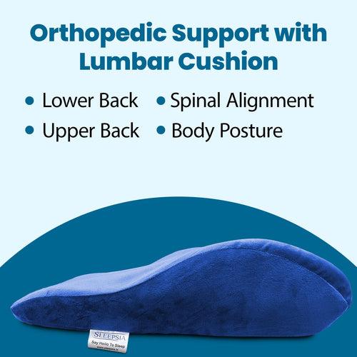 Orthopedic Memory Foam Lumbar Support Backrest Cushion with Ventilated Cooling Gel