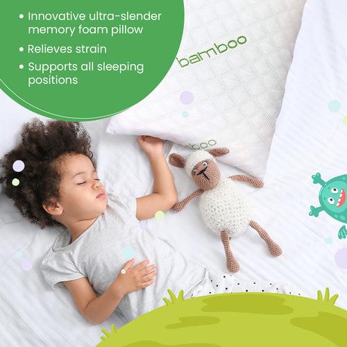 Kid's Super-Soft Shredded Memory Foam Bamboo Pillow