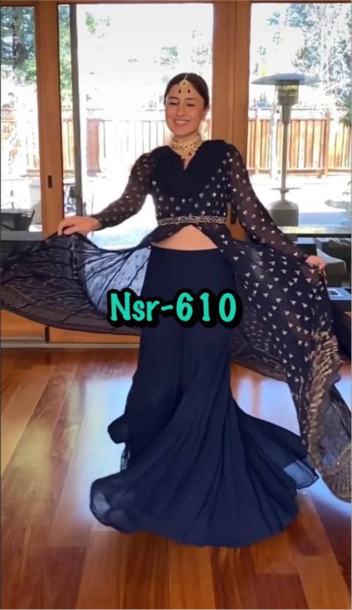 Designer Party Wear Gown With Heavy Embroidery Work