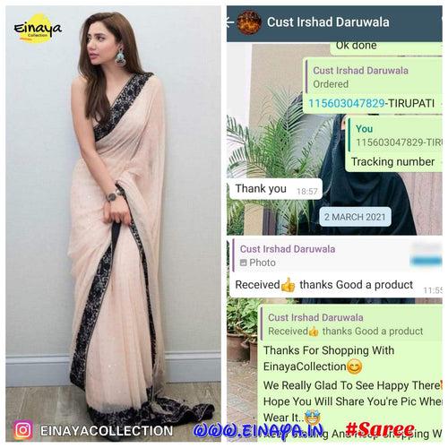 Mahira Khan Designer Peach Best Saree