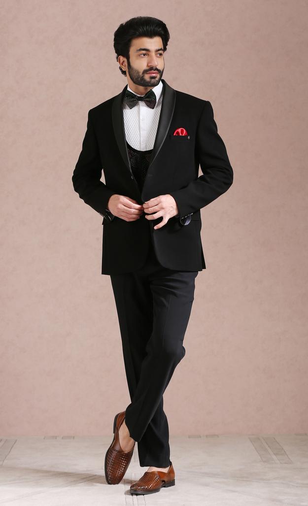 Black tuxedo suit