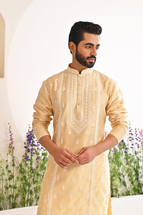 Yellow Embroidered Kurta Set