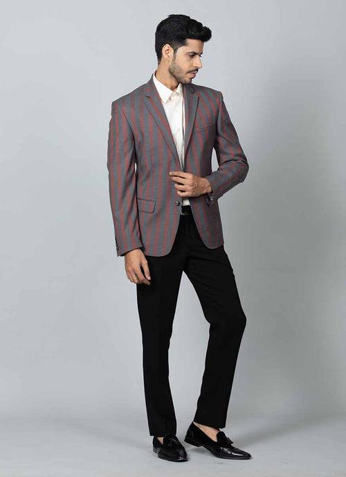 Rust Grey Terryrayon Blazer