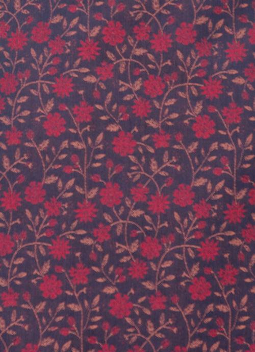 Floral Print Jacquard Indo Western Achkan