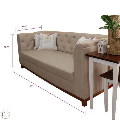 Chester - Upholstered 3-Seater Sofa with Hand-Tufting