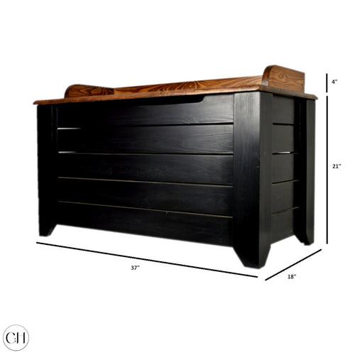 Coucal - Large Solid Wood Storage Trunk Box with Seating