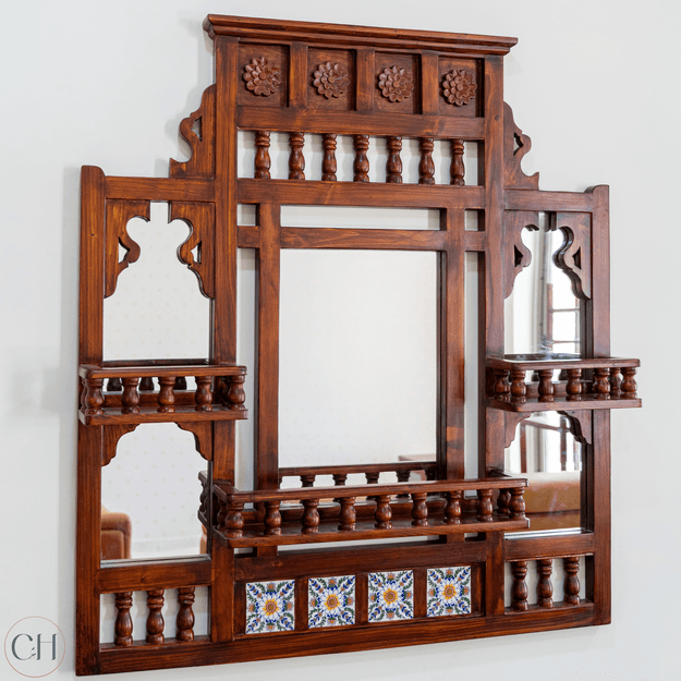 Fidaa - Handcrafted Ornamental Wooden Jharokha Mirror