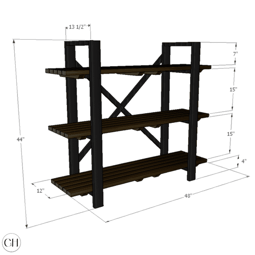 Stoker - Rustic Etagere Shelf