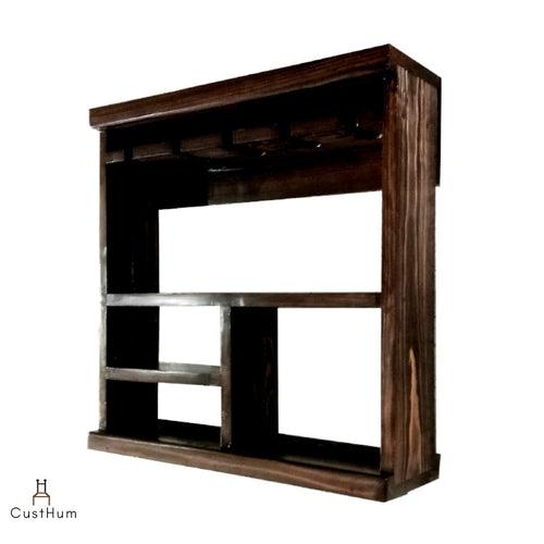 Acan - Wall-mounted Wine Rack-cum-Open Bar Unit