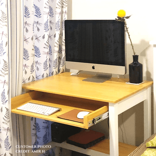 Asimov - Compact Study/Work Table with Retractable Keyboard Tray