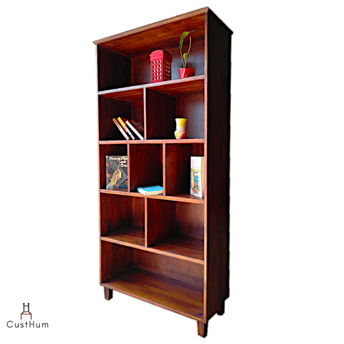 Anansi - Tall Open Solid Wood Bookshelf