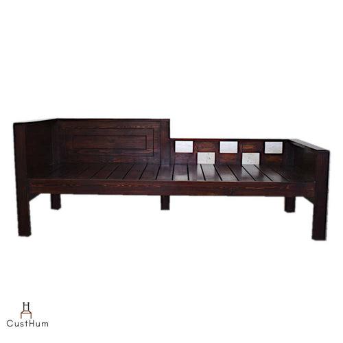 Antoninus - 3-Seater Solid Wood Lounger/Sofa