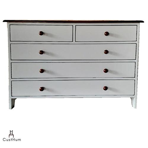 Armorica - Two-tone Solid Wood Chest of Drawers