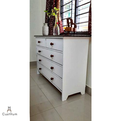 Armorica - Two-tone Solid Wood Chest of Drawers