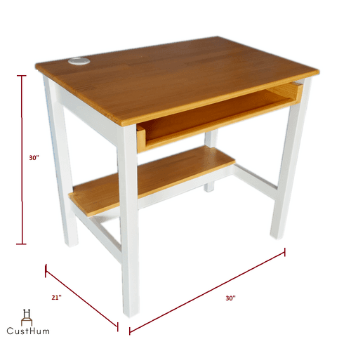 Asimov - Compact Study/Work Table with Retractable Keyboard Tray