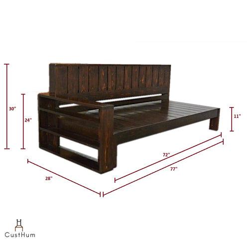 Augustus - 3-Seater Solid Wood Sofa