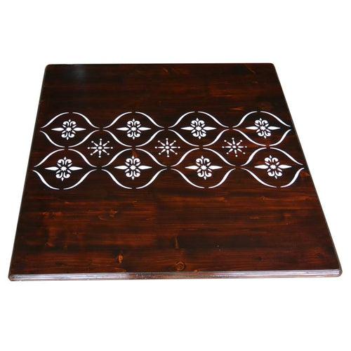 Oleander - Solid Wood Coffee Table with Hand-stencilled Design