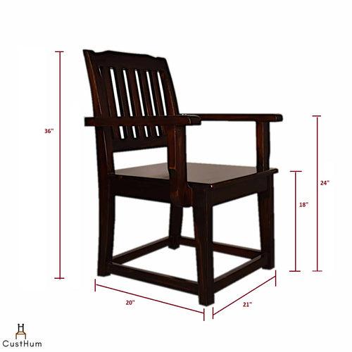 Cheshire - Solid Wood Arm Chair with Spacious Design