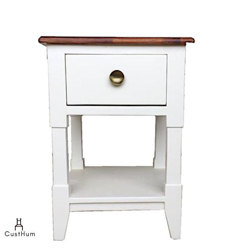 Daisy - Two-tone Solid Wood Bedside Lamp Table