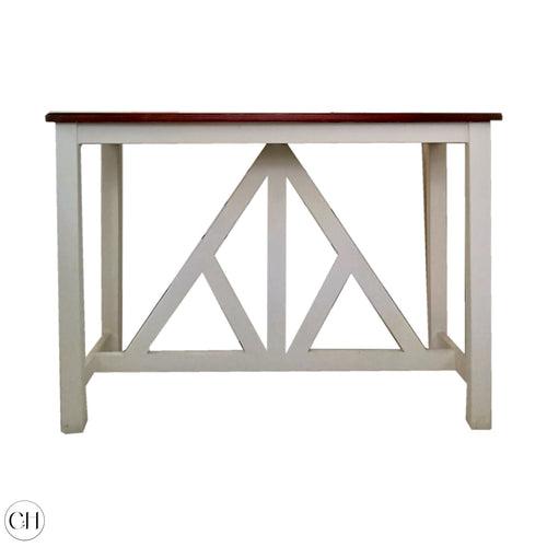 Erina - Farmhouse-style Console Table with Slatted Top