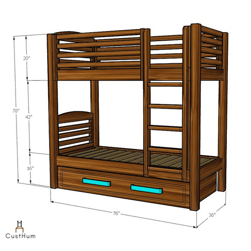 Genie - Bunk Bed with Removable Storage