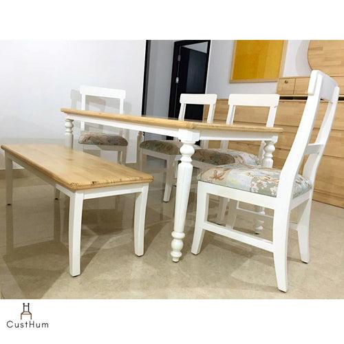 Giverny - Farmhouse-style 6-Seater Dining Set