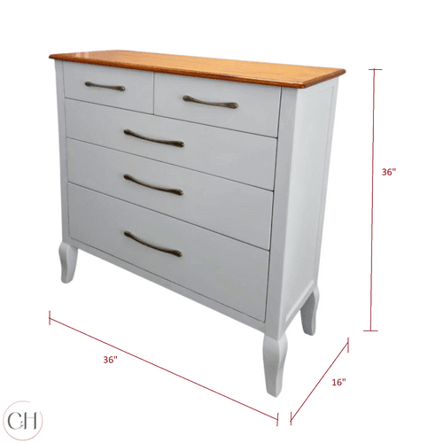 Eloisa - Queen Anne Style Chest of Drawers with Cabriole Legs