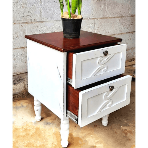 Lily - Bedside Table with Greek Motif