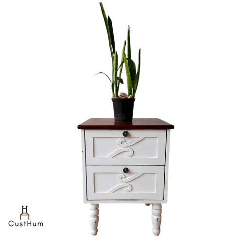 Lily - Bedside Table with Greek Motif