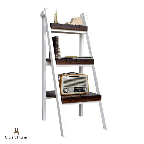 Zeppelin - 3-Tier Solid Pinewood Ladder Shelf