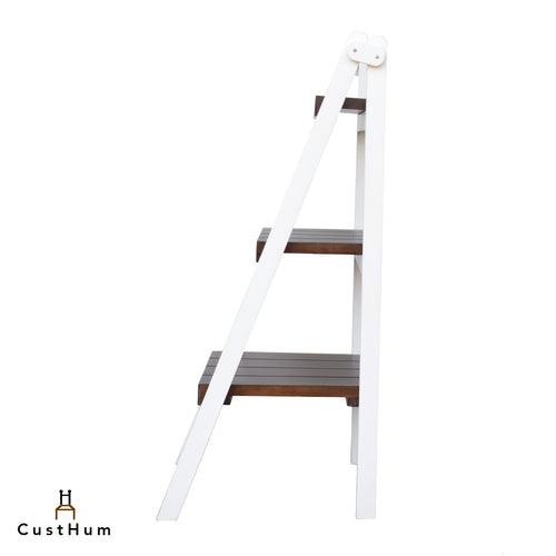 Zeppelin - 3-Tier Solid Pinewood Ladder Shelf