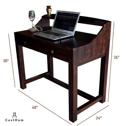 Bordeaux - Mid-Century Work Desk with Storage