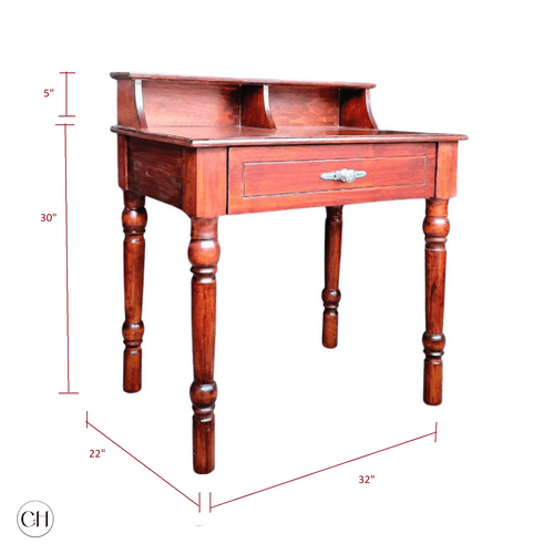 Mira - Solid Wood Writing Desk in Vintage Design