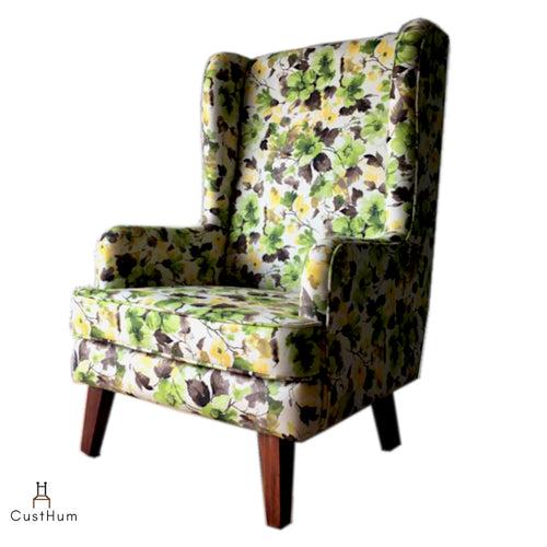 Mirkwood - Upholstered Solid Wood Wingback Chair