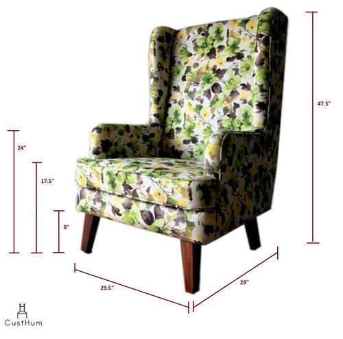 Mirkwood - Upholstered Solid Wood Wingback Chair