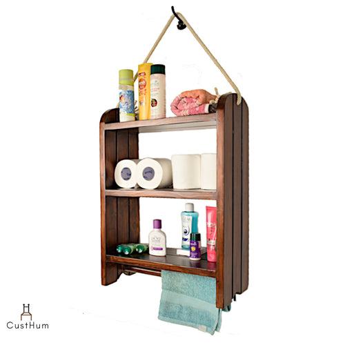 Roma - Rustic Farmhouse-style Rope Shelf