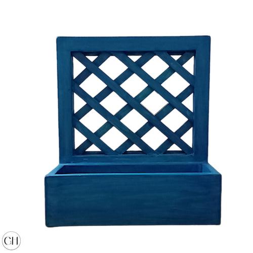 Senja - Small Wooden Planter with Lattice Design