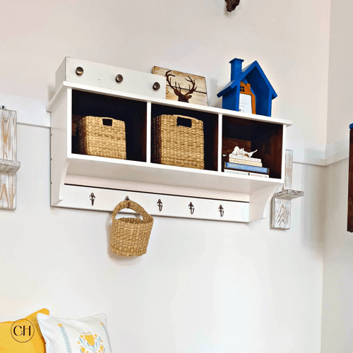 Wengen - Farmhouse-style Entryway Wall Shelf