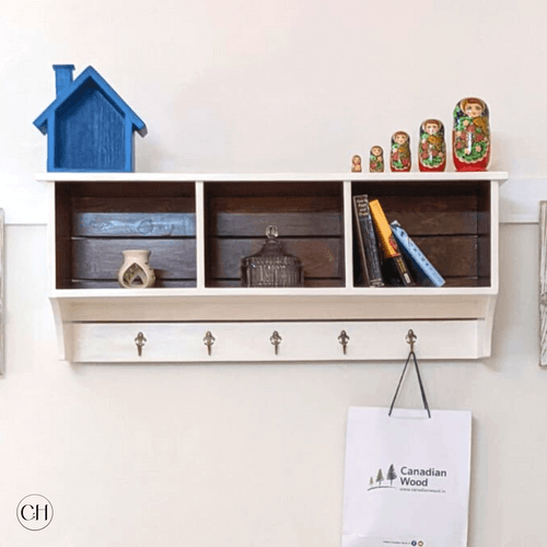 Wengen - Farmhouse-style Entryway Wall Shelf