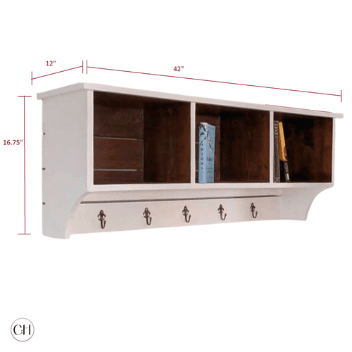 Wengen - Farmhouse-style Entryway Wall Shelf