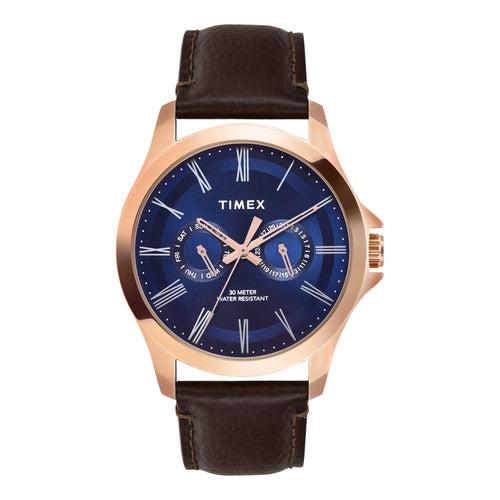 Timex Men Blue Round Dial Analog Watch - TW000X133