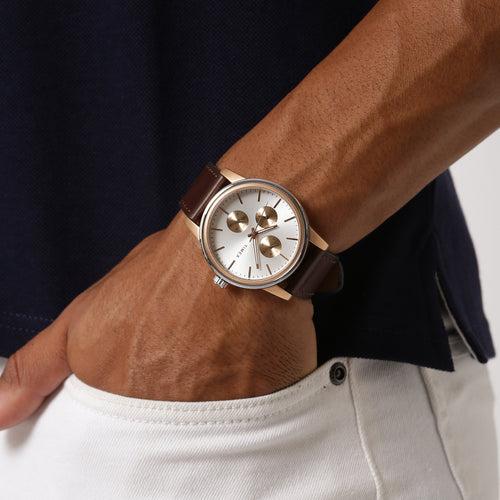 Timex Men Silver Round Dial Analog Watch - TWEG18900