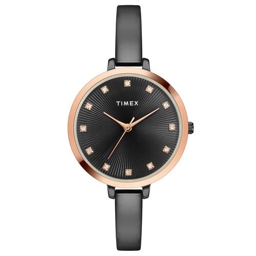 Timex Women Black Round Dial Analog Watch - TWEL12823