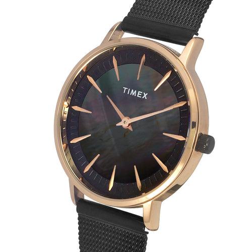 Timex Women Black Round Dial Analog Watch - TWEL15608