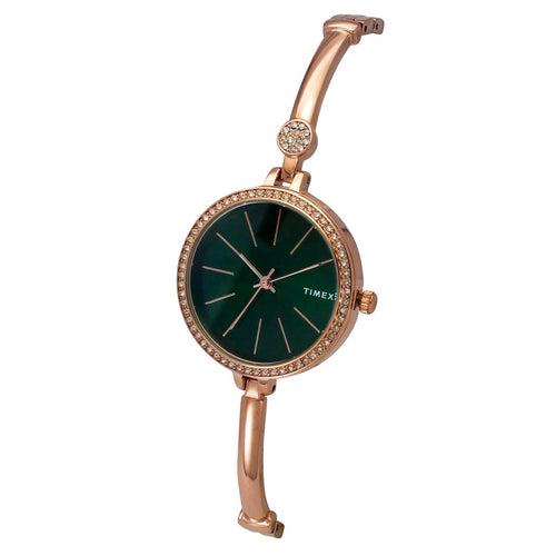 Timex Fria Green Round Dial Women Analog Watch - TWEL18406